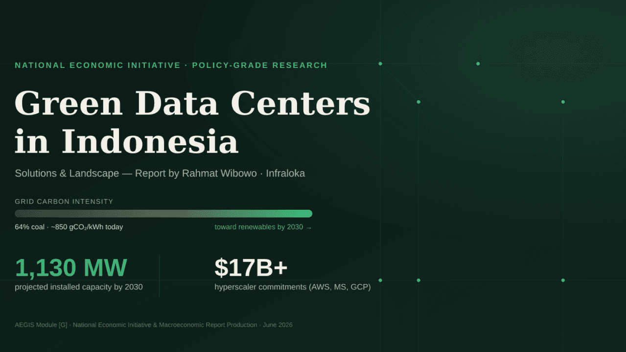 Green Data Centers in Indonesia: Solutions & Landscape By Rahmat Wibowo From InfraLoka