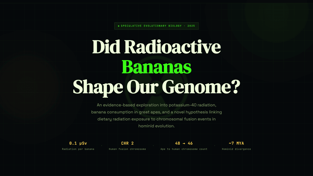 Did Radioactive Bananas Shape Our Genome? By Rahmat Wibowo From Infraloka