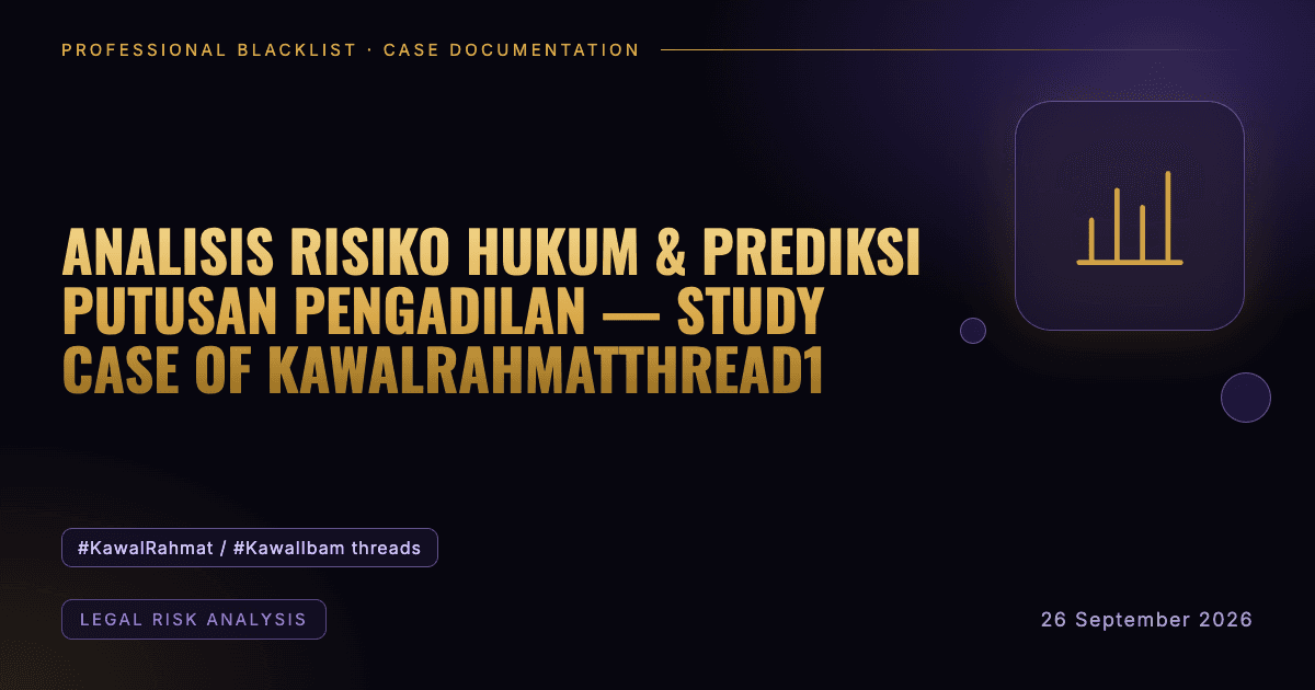 Header illustration: legal risk analysis involving #KawalRahmat / #KawalIbam threads