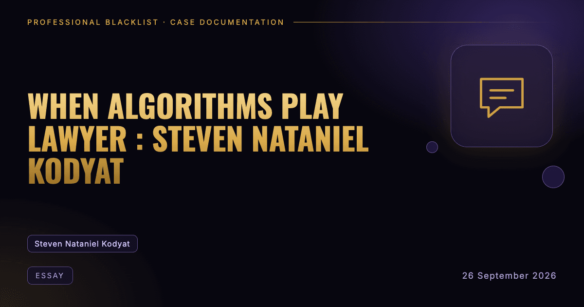 Header illustration: essay involving Steven Nataniel Kodyat