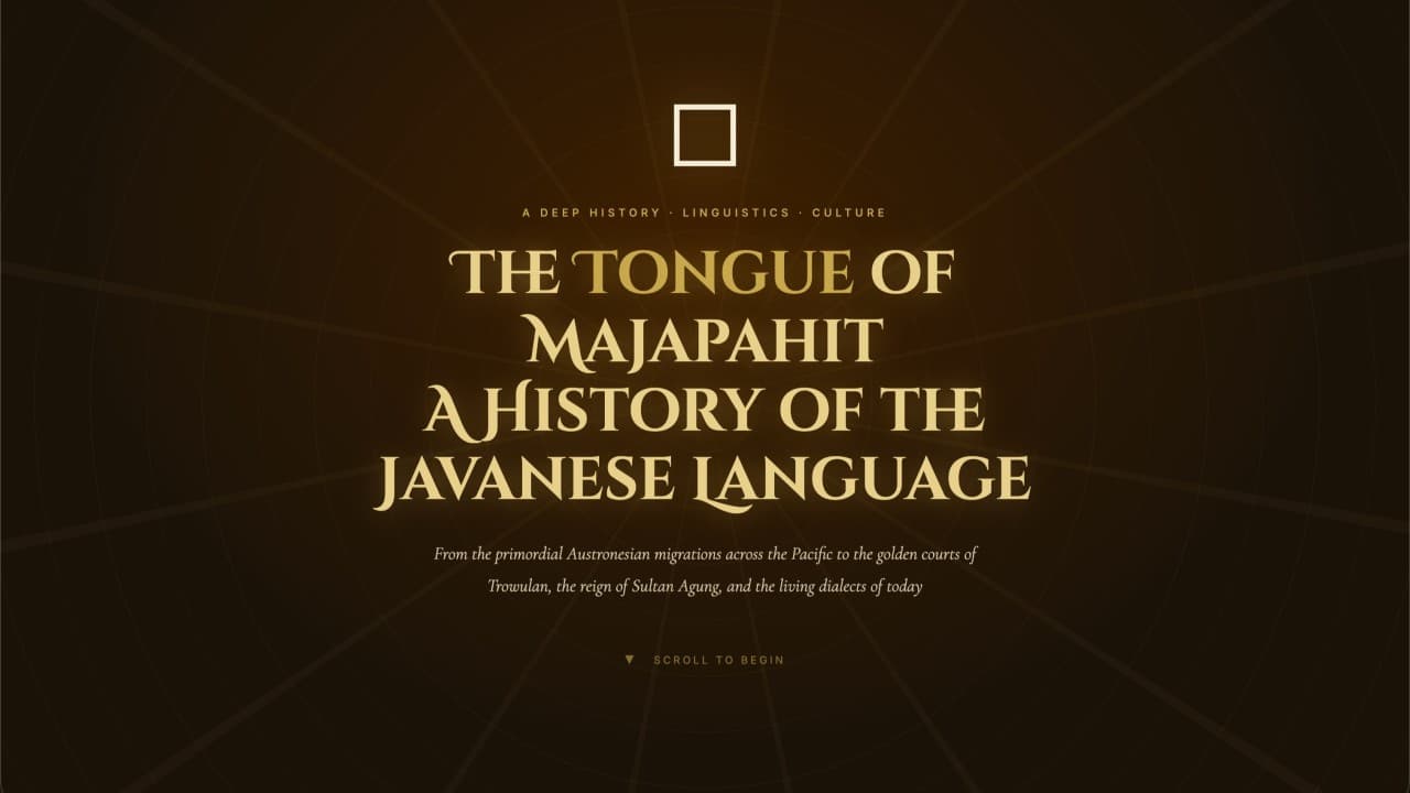The Tongue of Majapahit: A History of the Javanese Language By Rahmat Wibowo From InfraLoka
