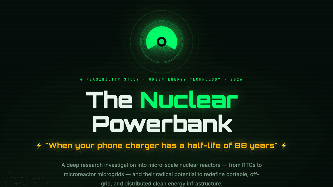 The Nuclear Powerbank: ⚡ "When your phone charger has a half-life of 88 years" ⚡ Feasibility Study By Rahmat Wibowo from InfraLoka