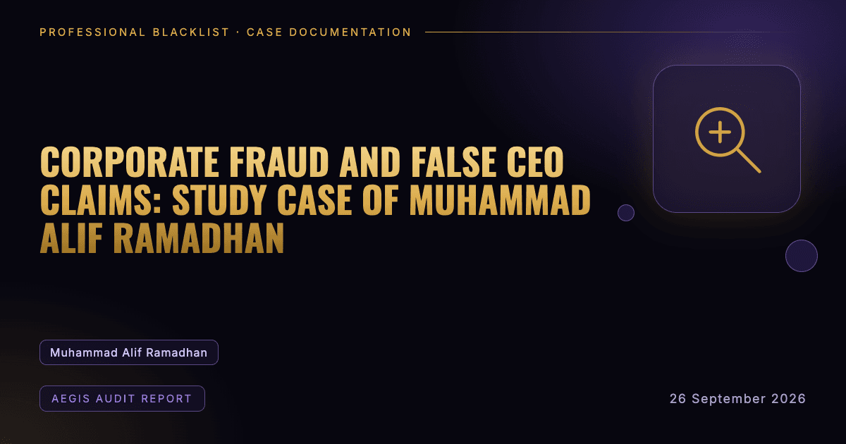 Header illustration: aegis audit report involving Muhammad Alif Ramadhan