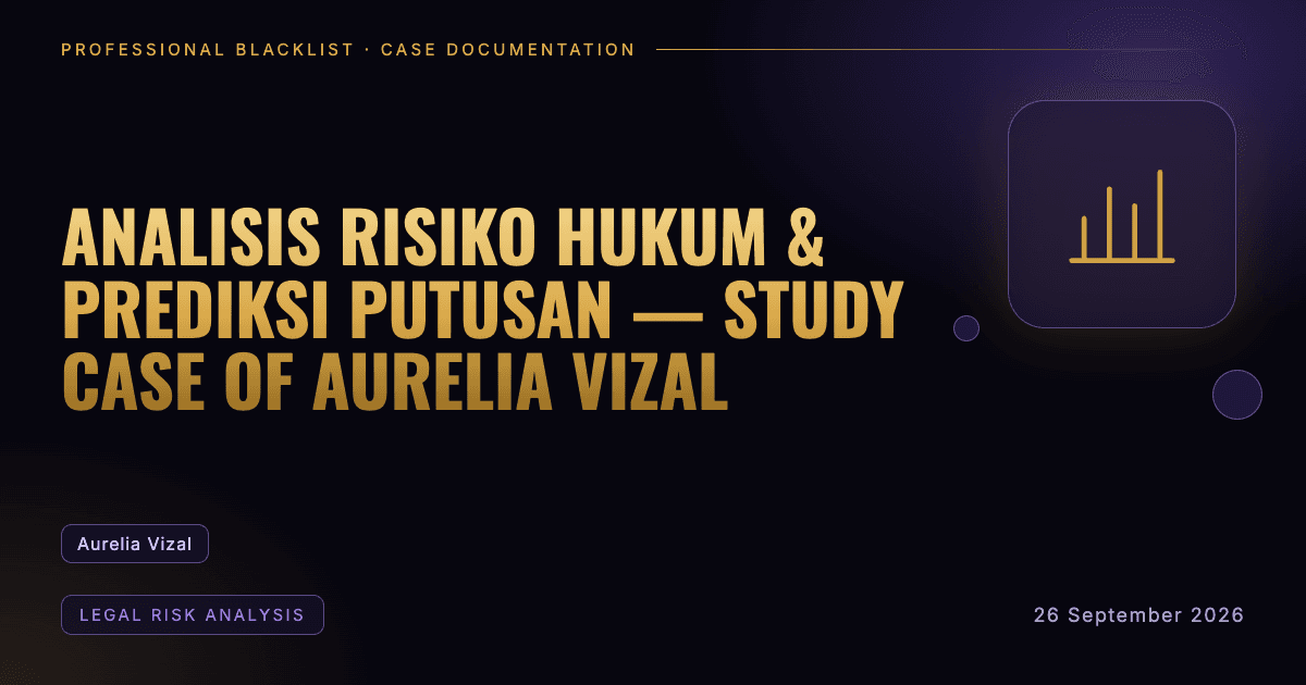 Header illustration: legal risk analysis involving Aurelia Vizal