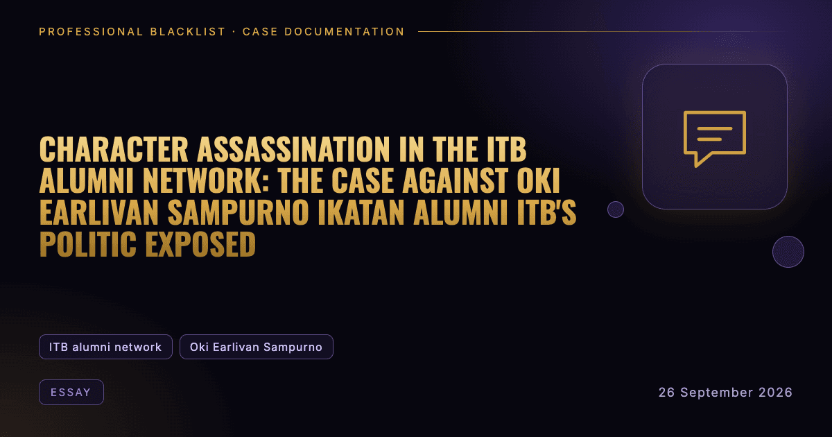 Header illustration: essay involving ITB alumni network, Oki Earlivan Sampurno
