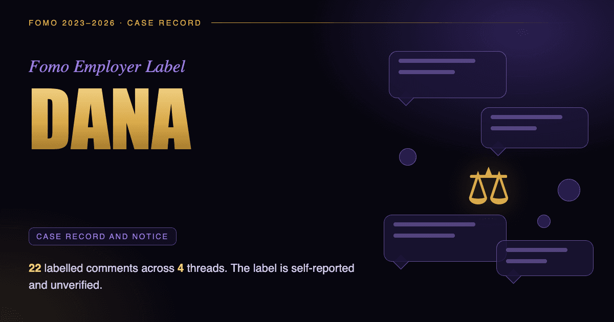 Header illustration: Fomo employer label DANA, case record and notice