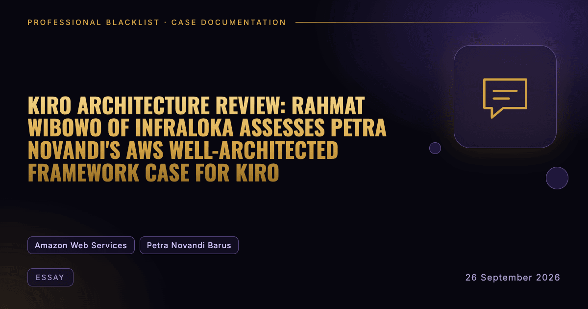Header illustration: essay involving Amazon Web Services, Petra Novandi Barus