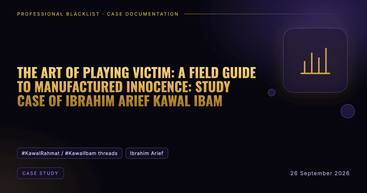 Header illustration: case study involving #KawalRahmat / #KawalIbam threads, Ibrahim Arief