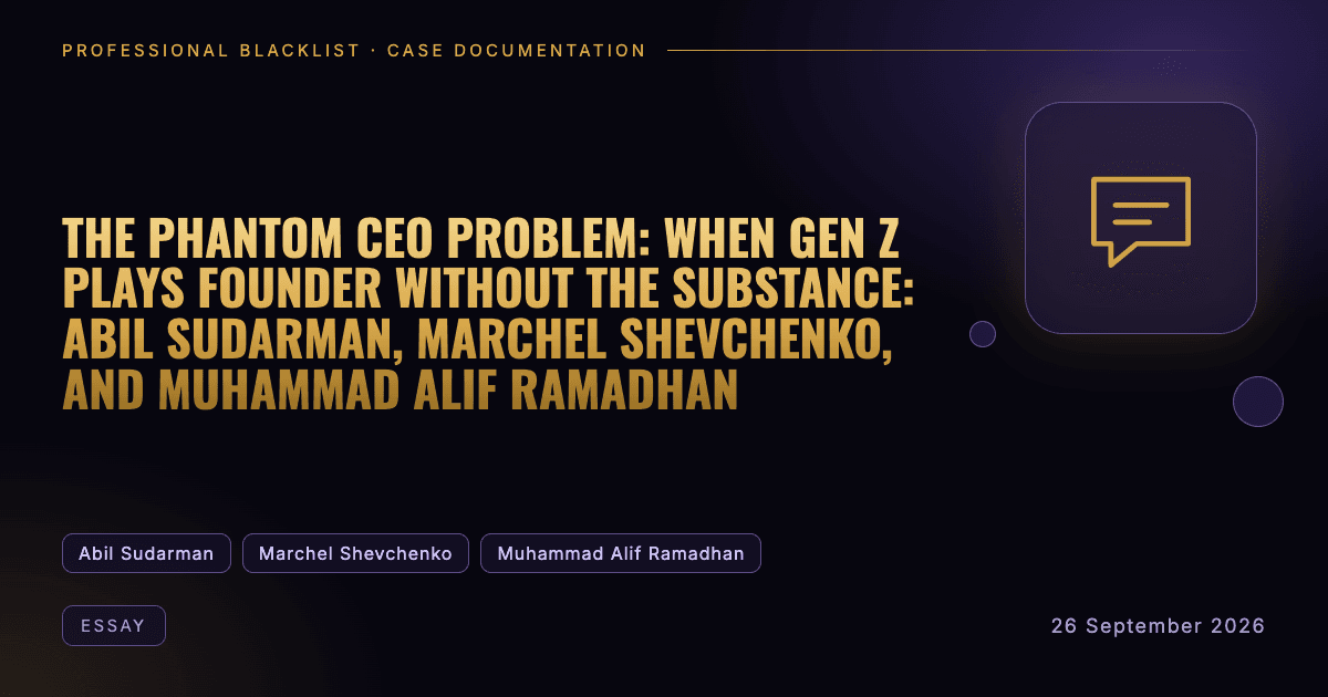Header illustration: essay involving Abil Sudarman, Marchel Shevchenko, Muhammad Alif Ramadhan