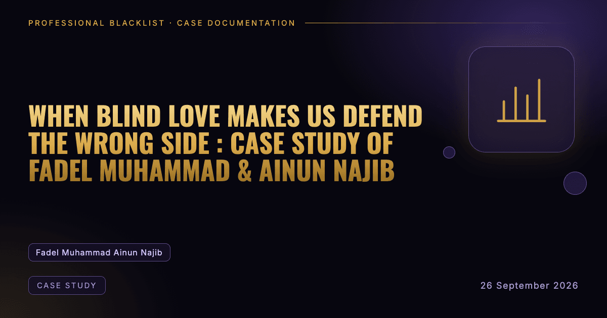 Header illustration: case study involving Fadel Muhammad Ainun Najib