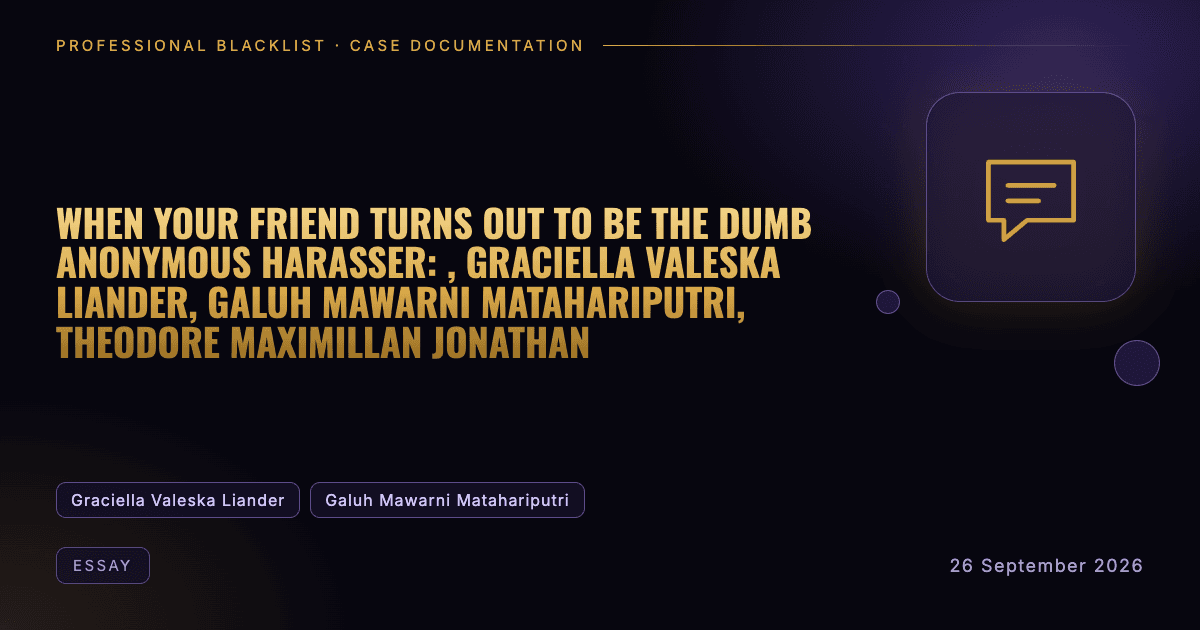 Header illustration: essay involving Graciella Valeska Liander, Galuh Mawarni Matahariputri
