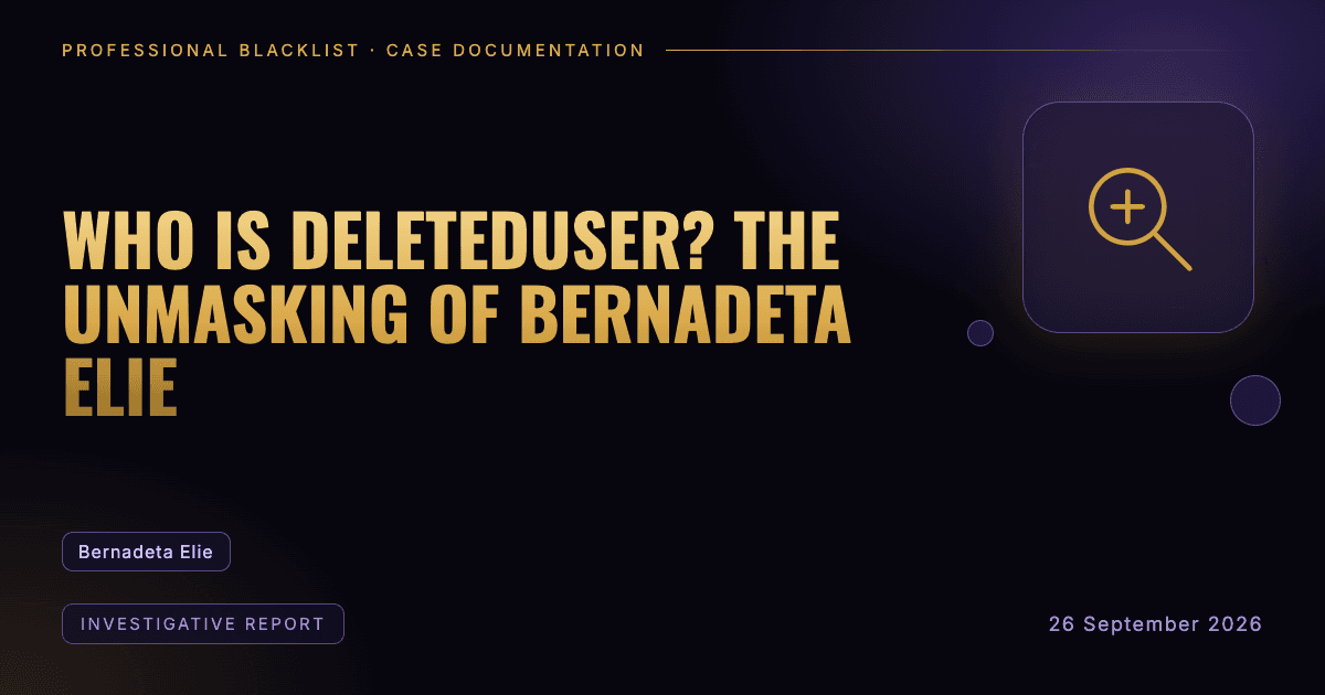 Header illustration: investigative report involving Bernadeta Elie