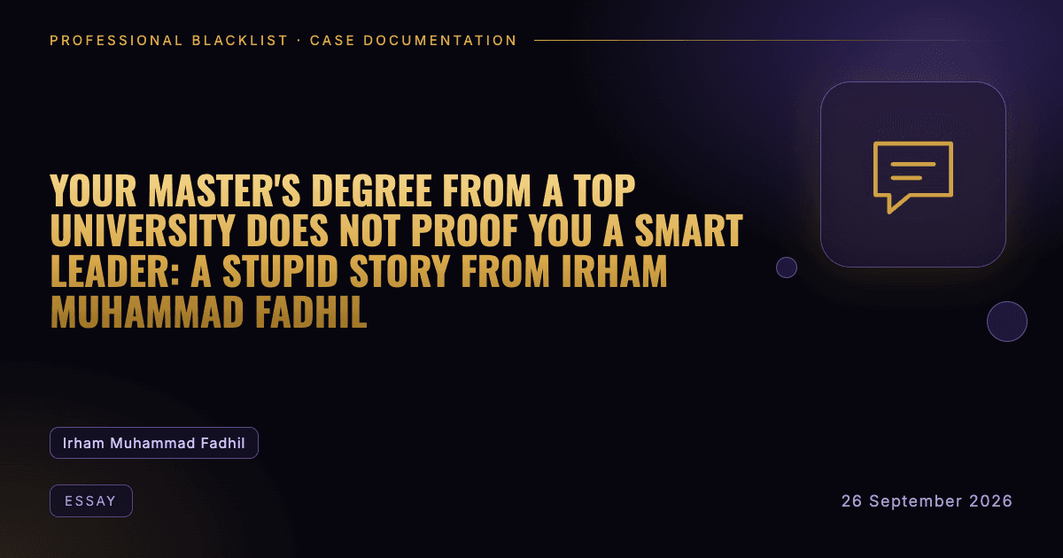 Header illustration: essay involving Irham Muhammad Fadhil