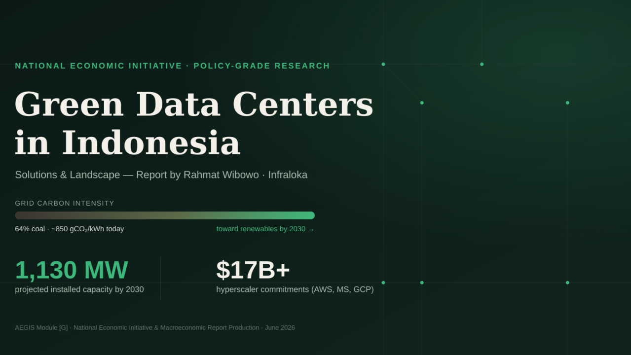 Green Data Centers in Indonesia: Solutions & Landscape By Rahmat Wibowo From InfraLoka