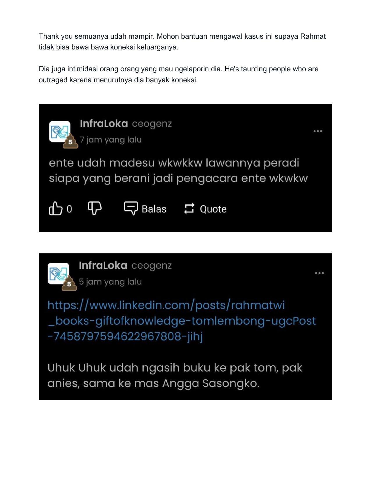 Analisis Risiko Hukum & Prediksi Putusan — Study Case of Kawalrahmatthread2