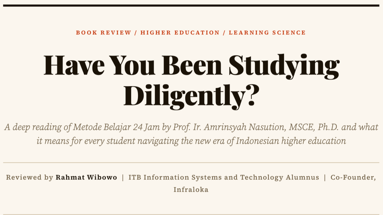 Have You Been Studying Diligently? Study Case of Rahmat Fabhian Aminuddin