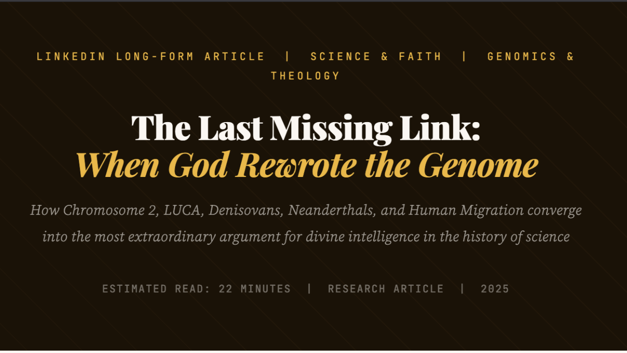 The Last Missing Link: When God Rewrote the Genome By Rahmat Wibowo From Infraloka