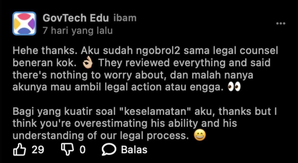 AEGIS Legal Assessment: Study Case of Kawal Ibam, Ibrahim Arief