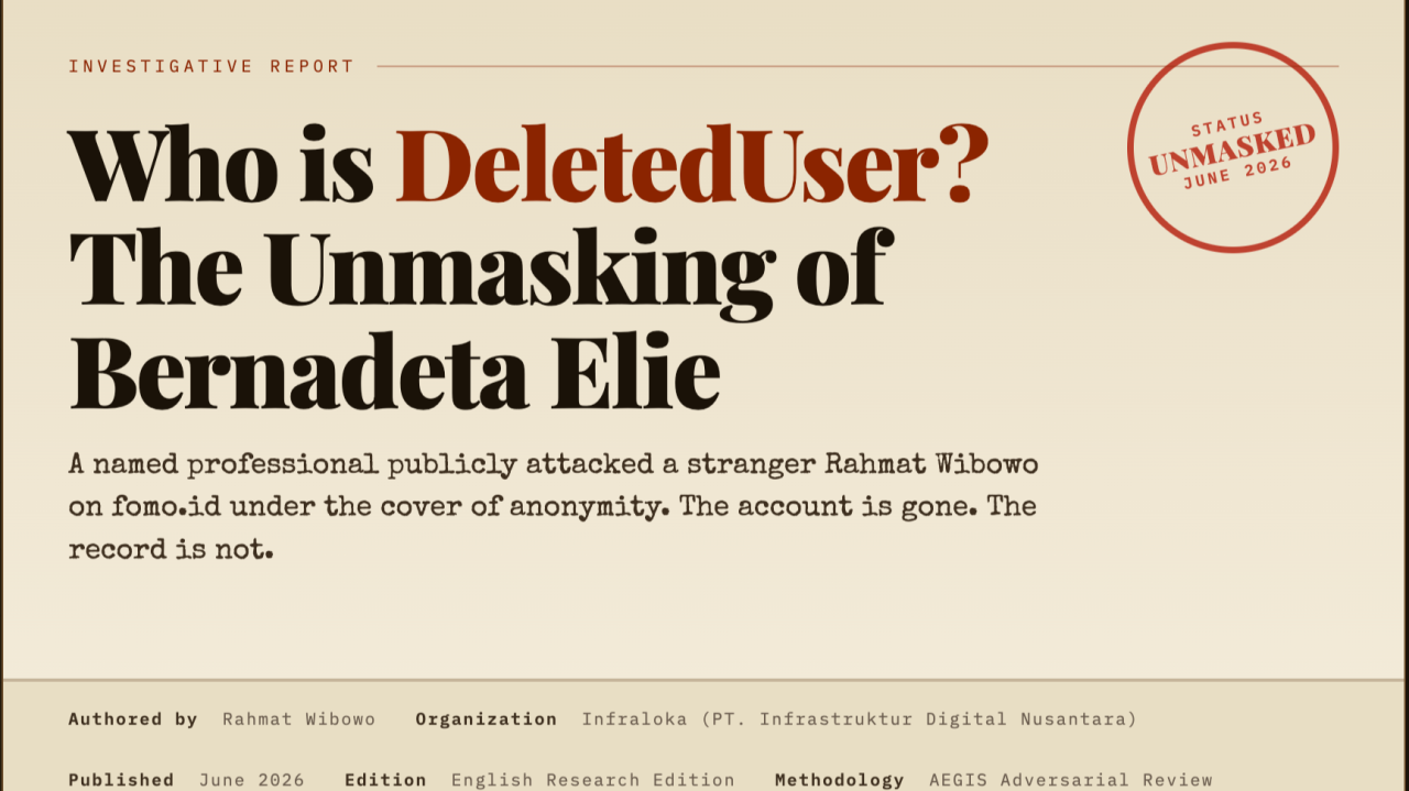 Who is DeletedUser? The Unmasking of Bernadeta Elie