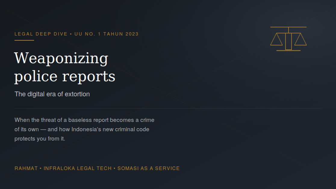 Weaponizing Police Reports: The Digital Era of Extortion Study Case of Luca Cada Lora , Burman Noviansyah, Suryadiputra L., Xendit, and Nomni. AI