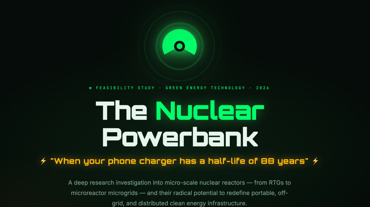 The Nuclear Powerbank: ⚡ "When your phone charger has a half-life of 88 years" ⚡ Feasibility Study By Rahmat Wibowo from InfraLoka