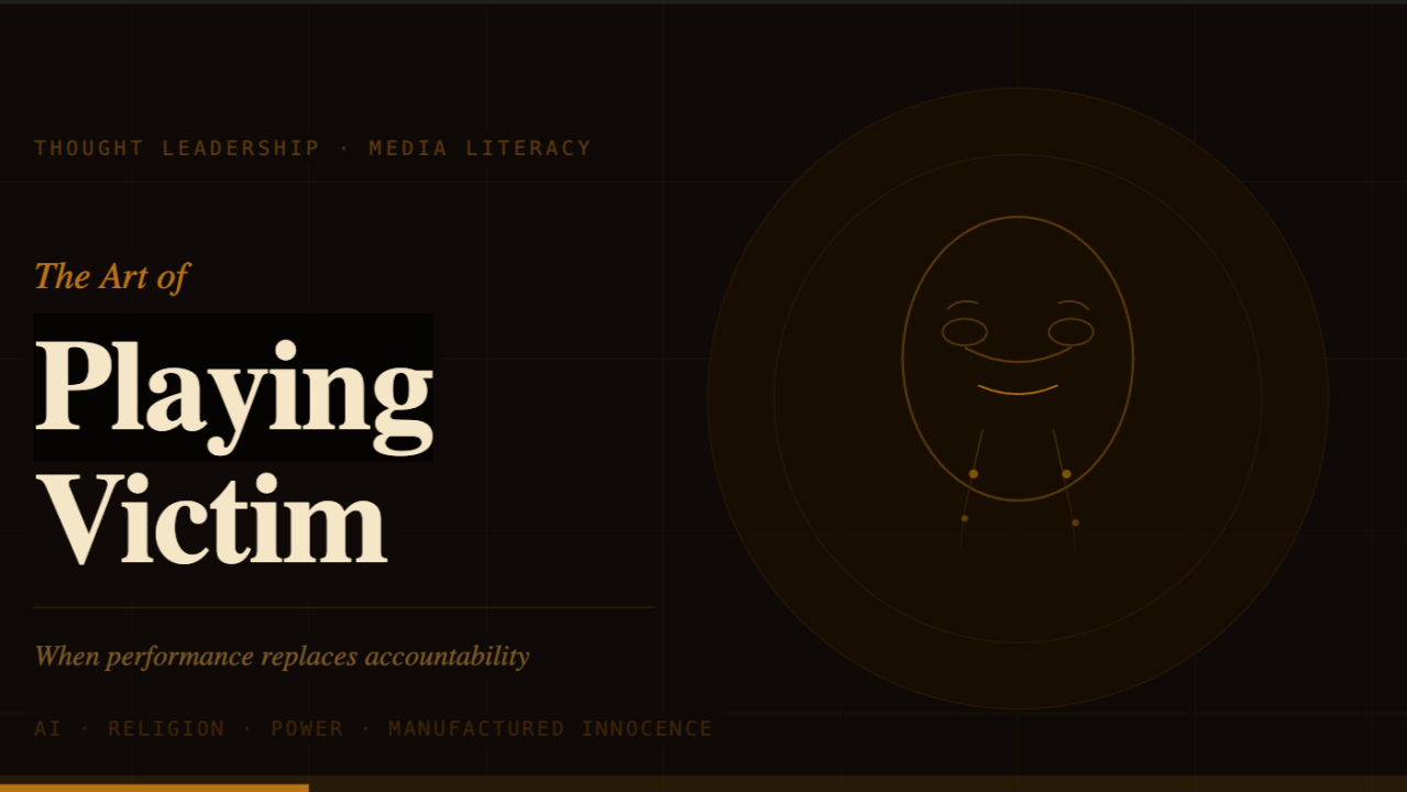 The Art of Playing Victim: A Field Guide to Manufactured Innocence