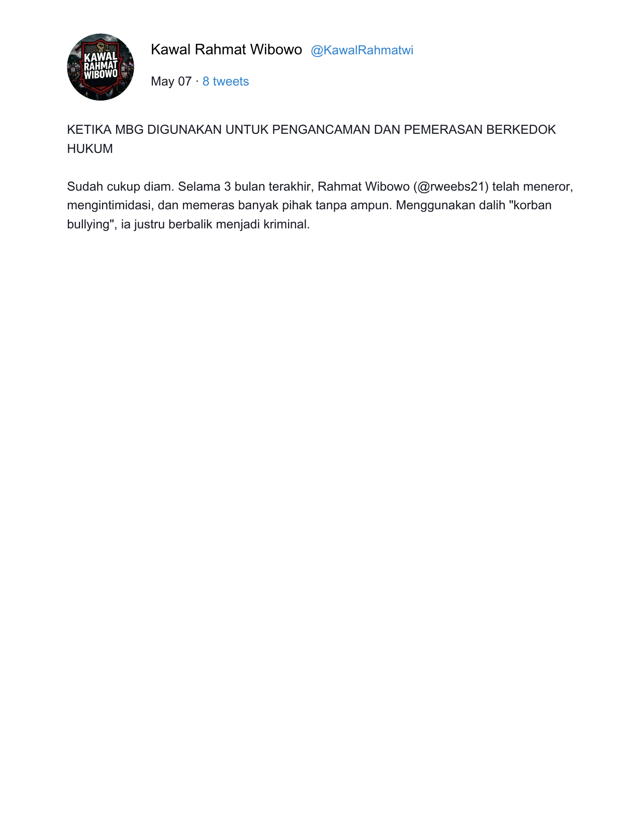 Analisis Risiko Hukum & Prediksi Putusan Pengadilan — Study Case of Kawalrahmatthread1