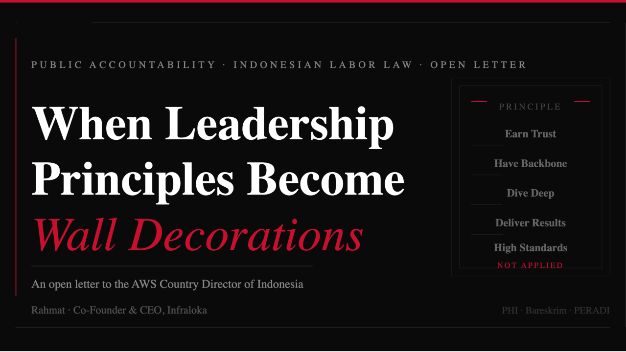 When Leadership Principles Become Wall Decorations : Study Case of Anthony Amni, Rudi Suryadi, Donald Tirtaatmadja