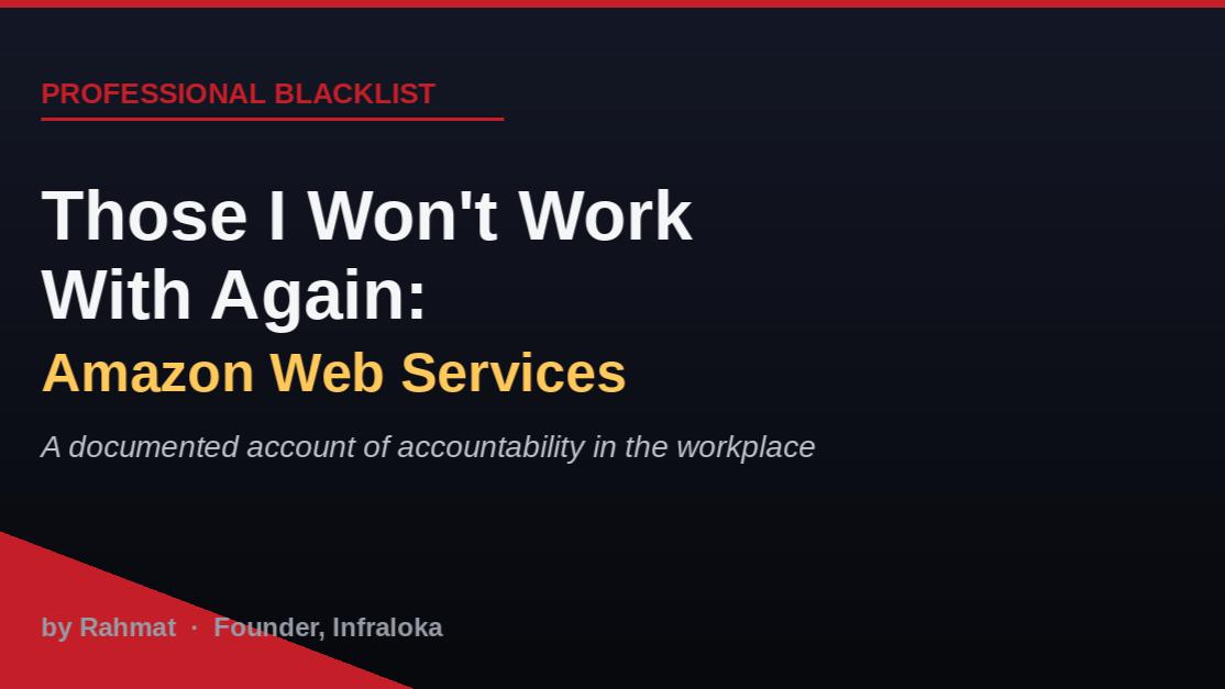 Those I Won't Work With Again : Amazon Web Services, The Toxic Crab Mentality People Study Case of Veny Charnita Ginting, Dian Hamama, Anthony Amni, Purnaresa Yuliartanto, and Yao Cong Yeo