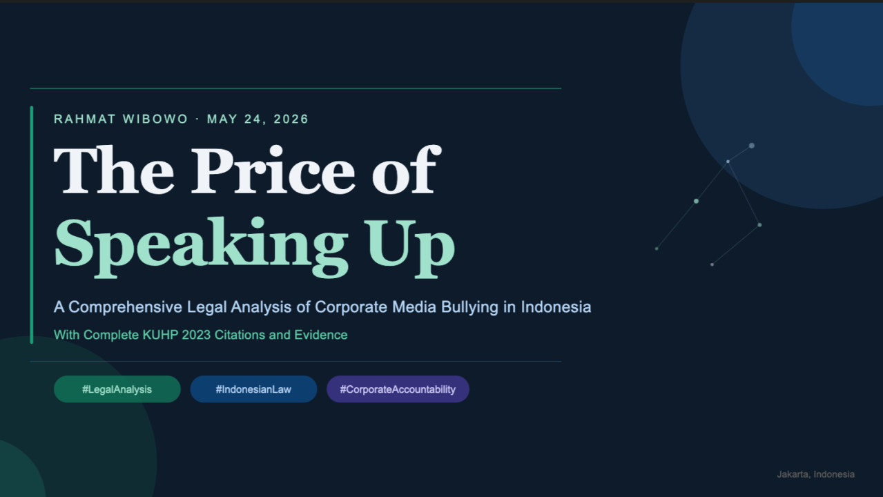 The Price of Speaking Up: Study Case of Ecommurz And Murzfeed