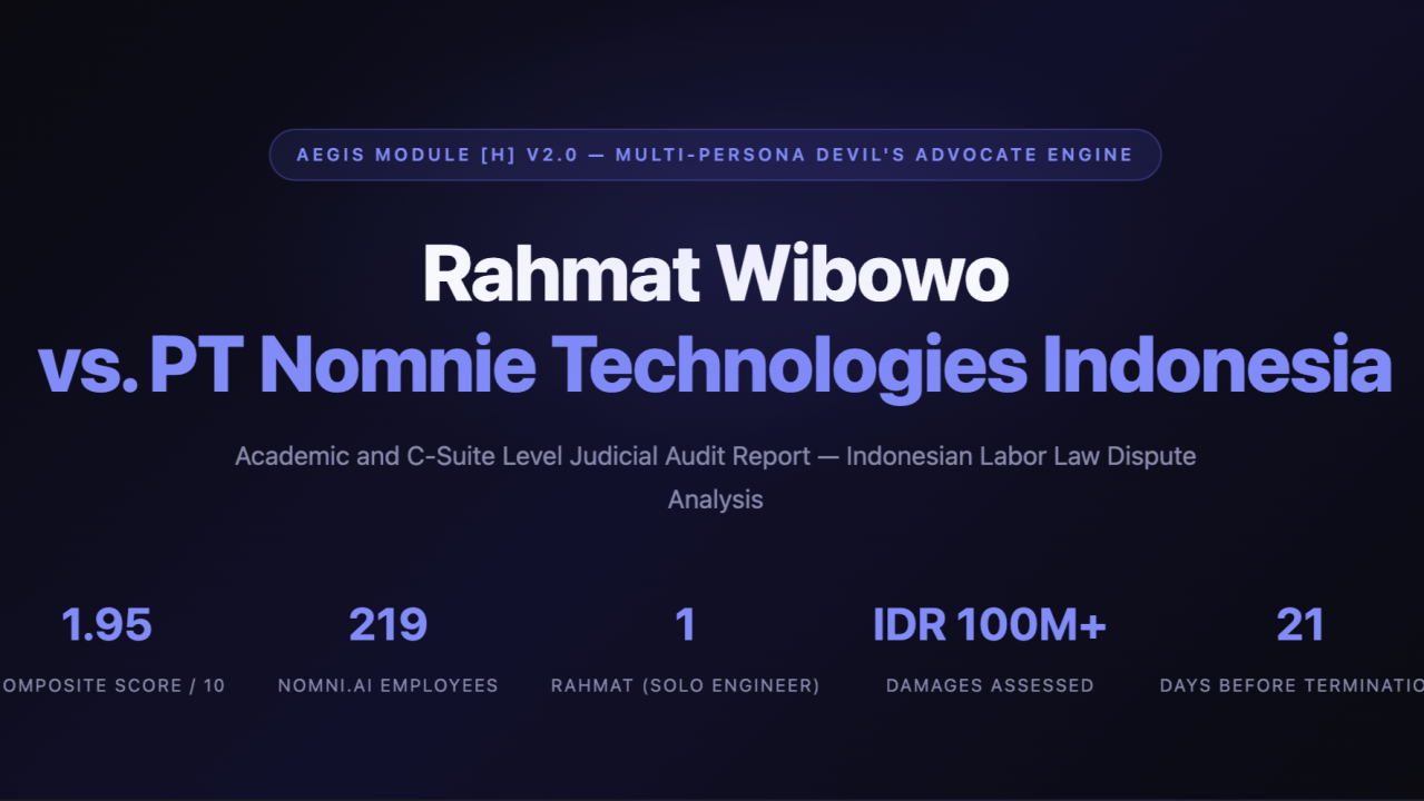 Rahmat Wibowo vs. PT Nomnie Technologies Indonesia Nomni.AI Formerly Liven.love