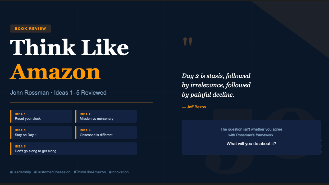 Think Like Amazon: 5 Ideas That Will Rewire How You Lead By Rahmat Wibowo From Infraloka
