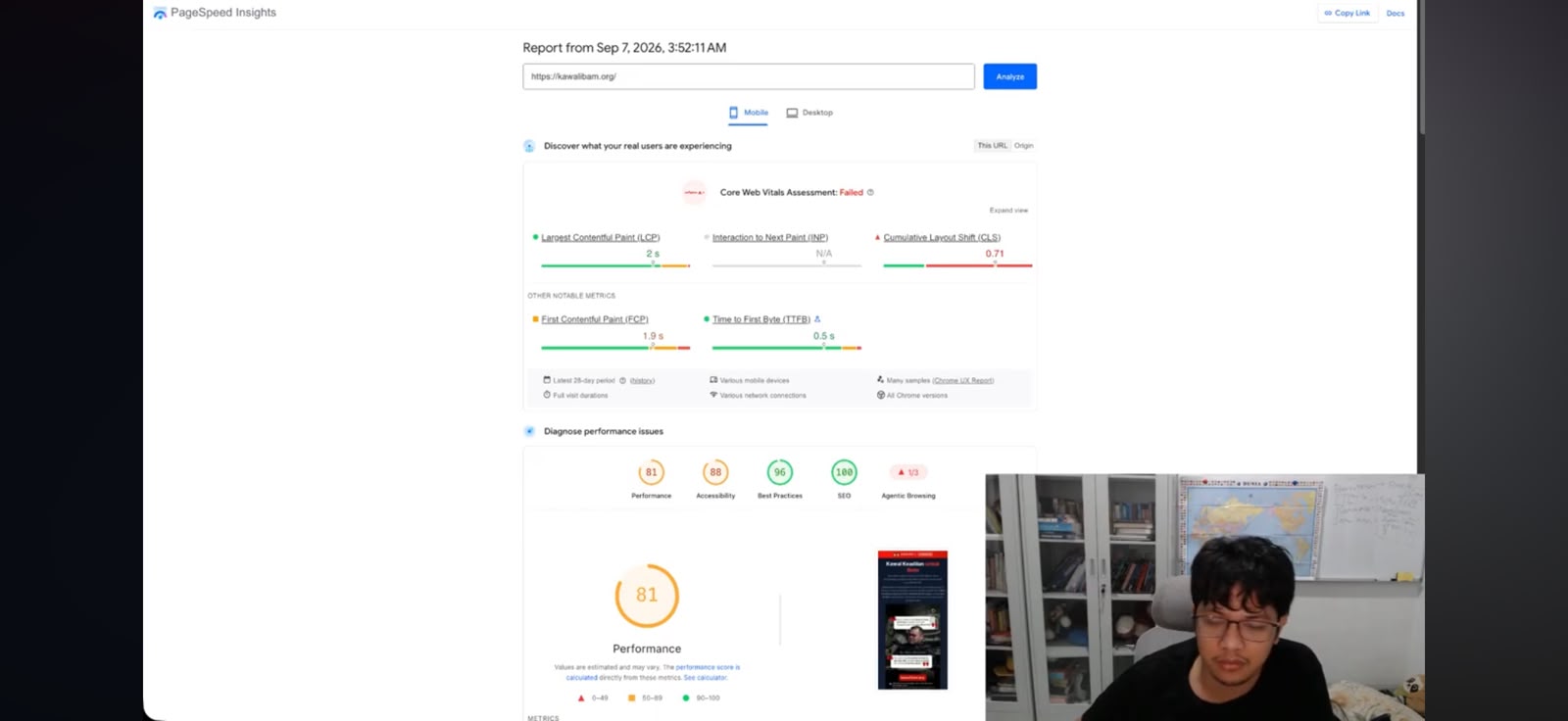 Third capture of the kawalibam.org mobile audit