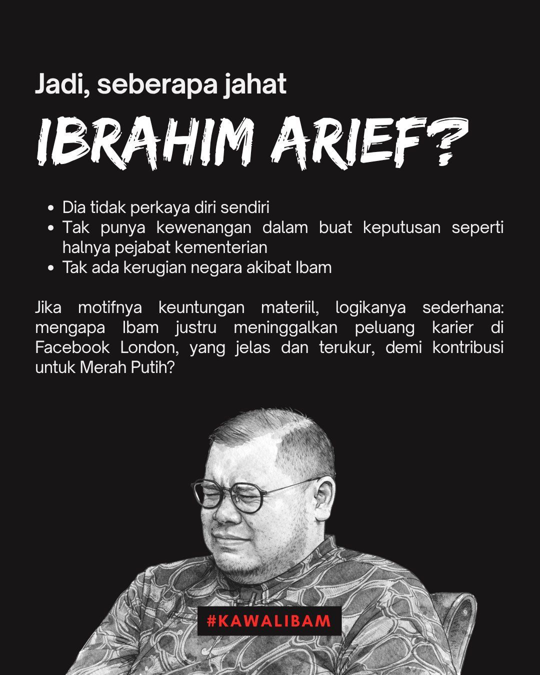 A #KawalIbam campaign poster