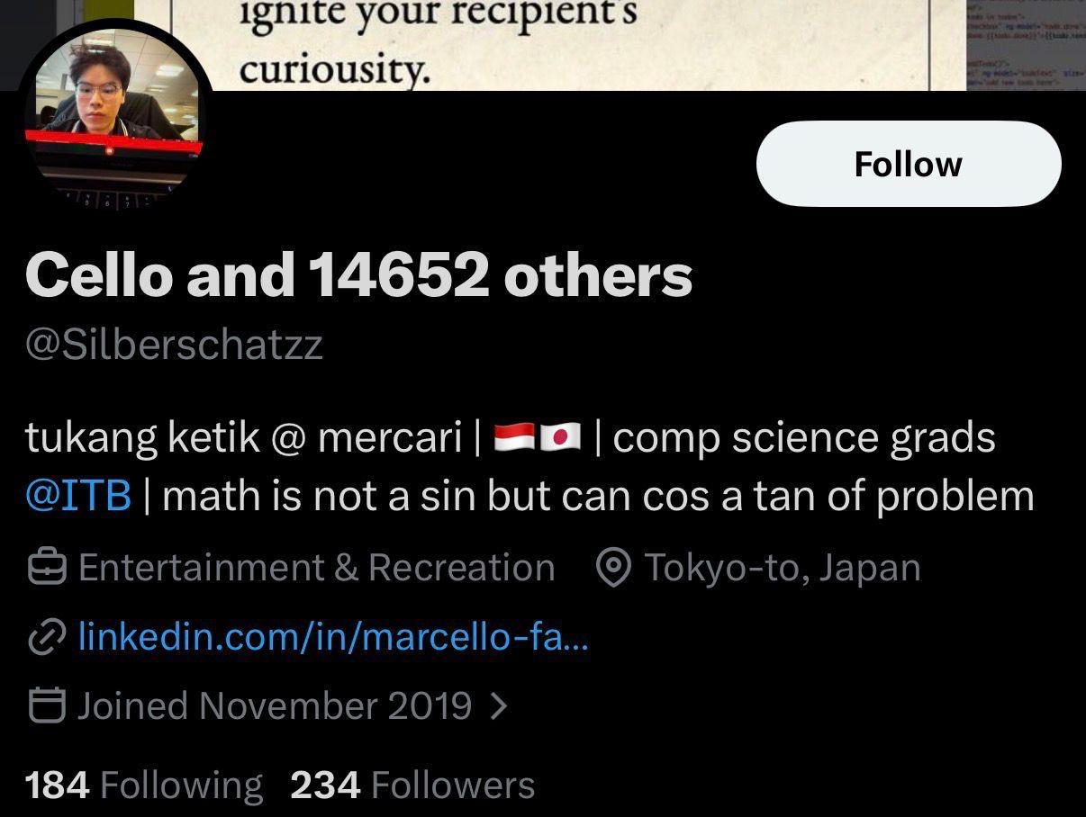 Evidence E-3: the X page of @Silberschatzz with the profile and location details used to identify him
