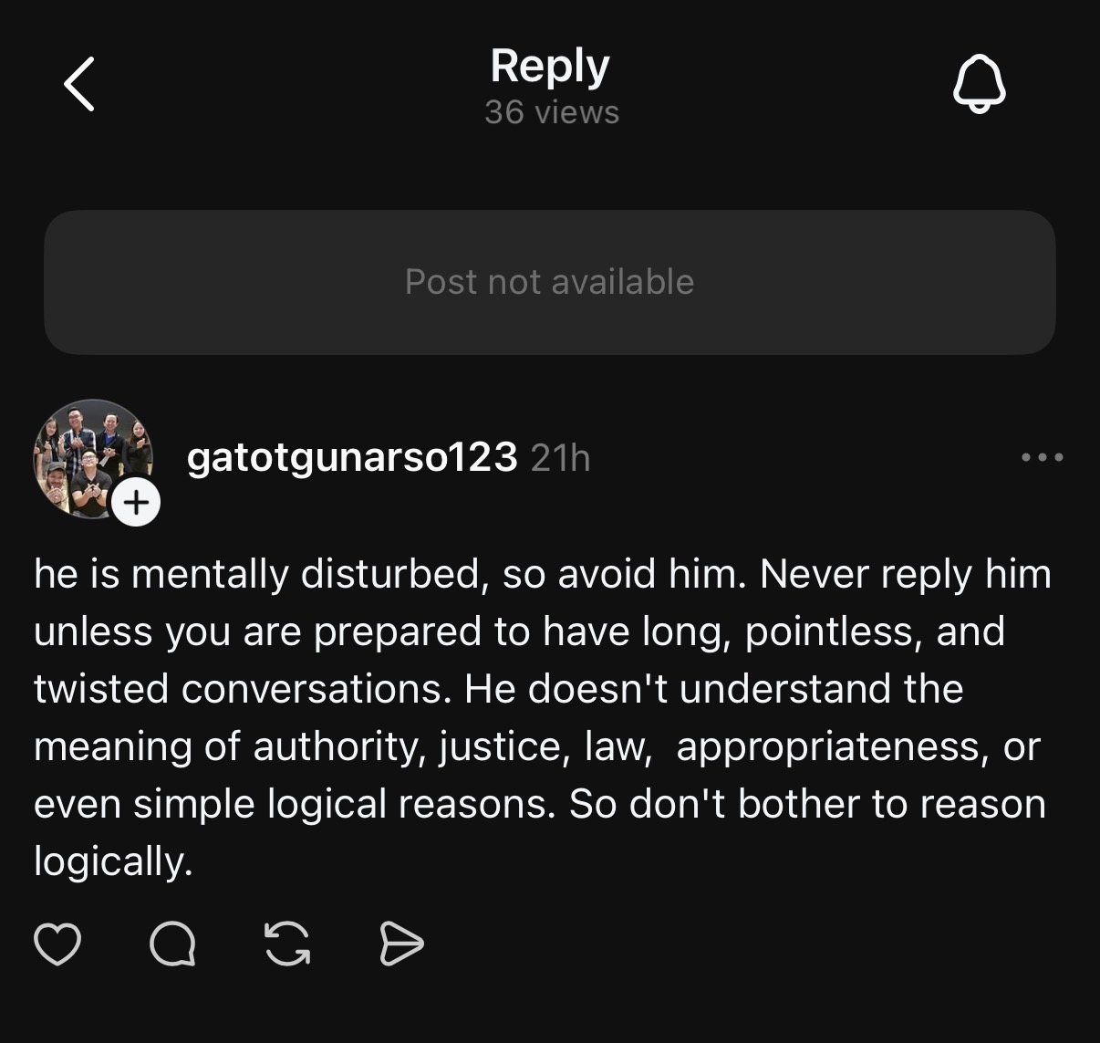 Threads exhibit 21: English mental-health warning