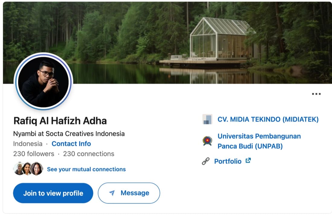 Evidence C-1: the public LinkedIn profile used to identify the account holder