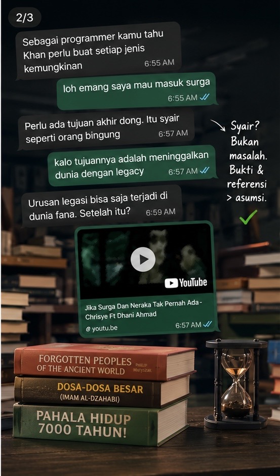Composite chat, song, and book collage